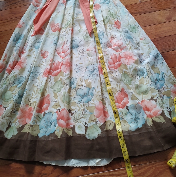 70s vintage floral maxi cottage core dress - Picture 9 of 13